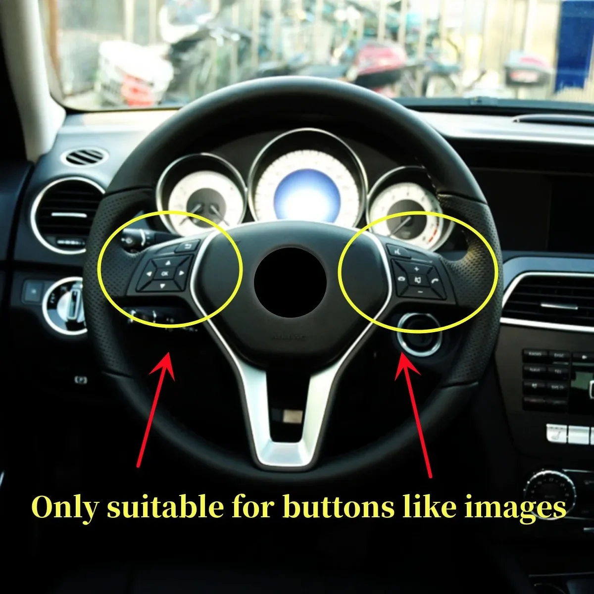 Car Steering Wheel Button Cover Trim Switch Decoration For Mercedes Benz A B C E ML GL CLA GLA GLK SL Class W176 W246 W212 W204
