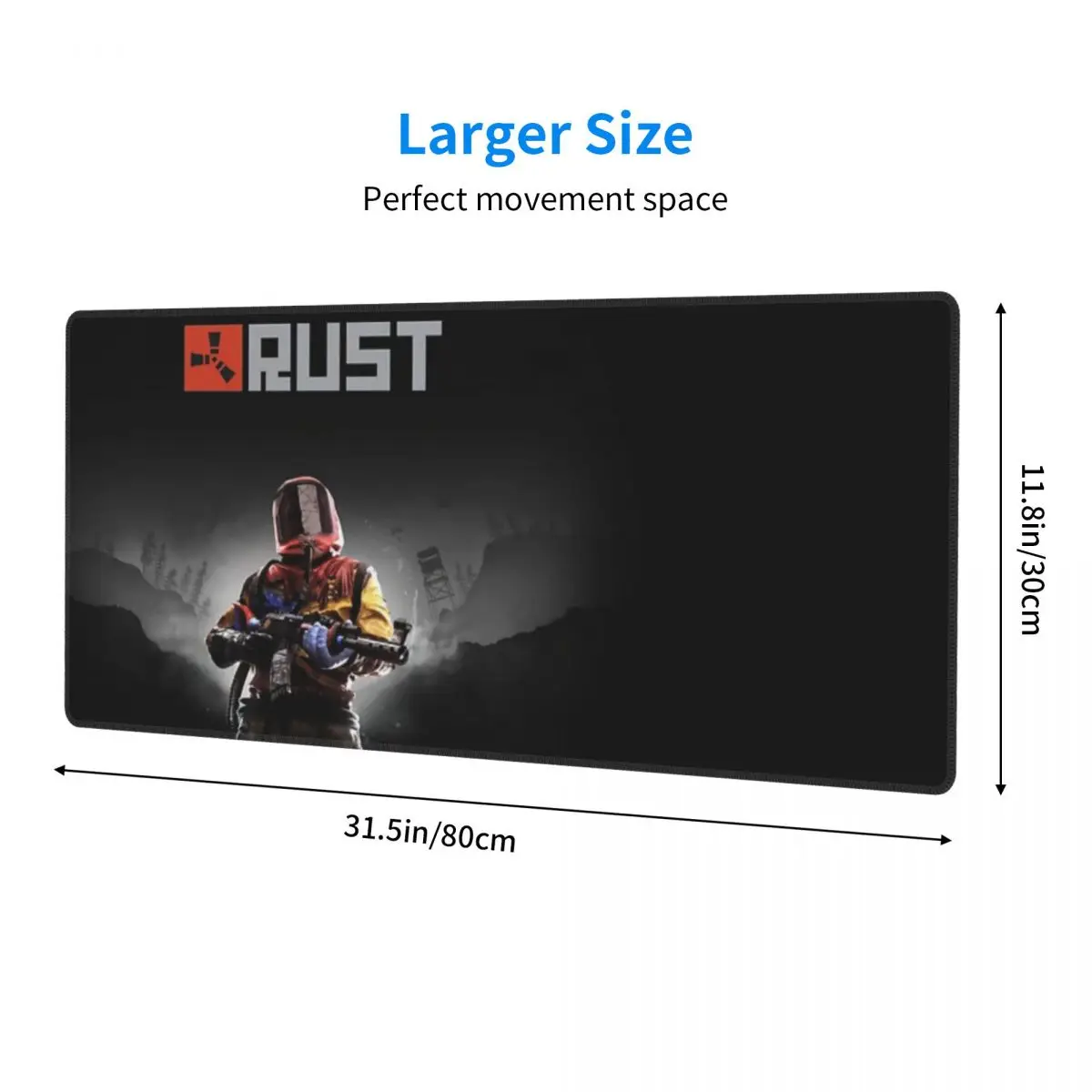 Rust Hazmat AK - Left Side Rubber Keyboard Pads