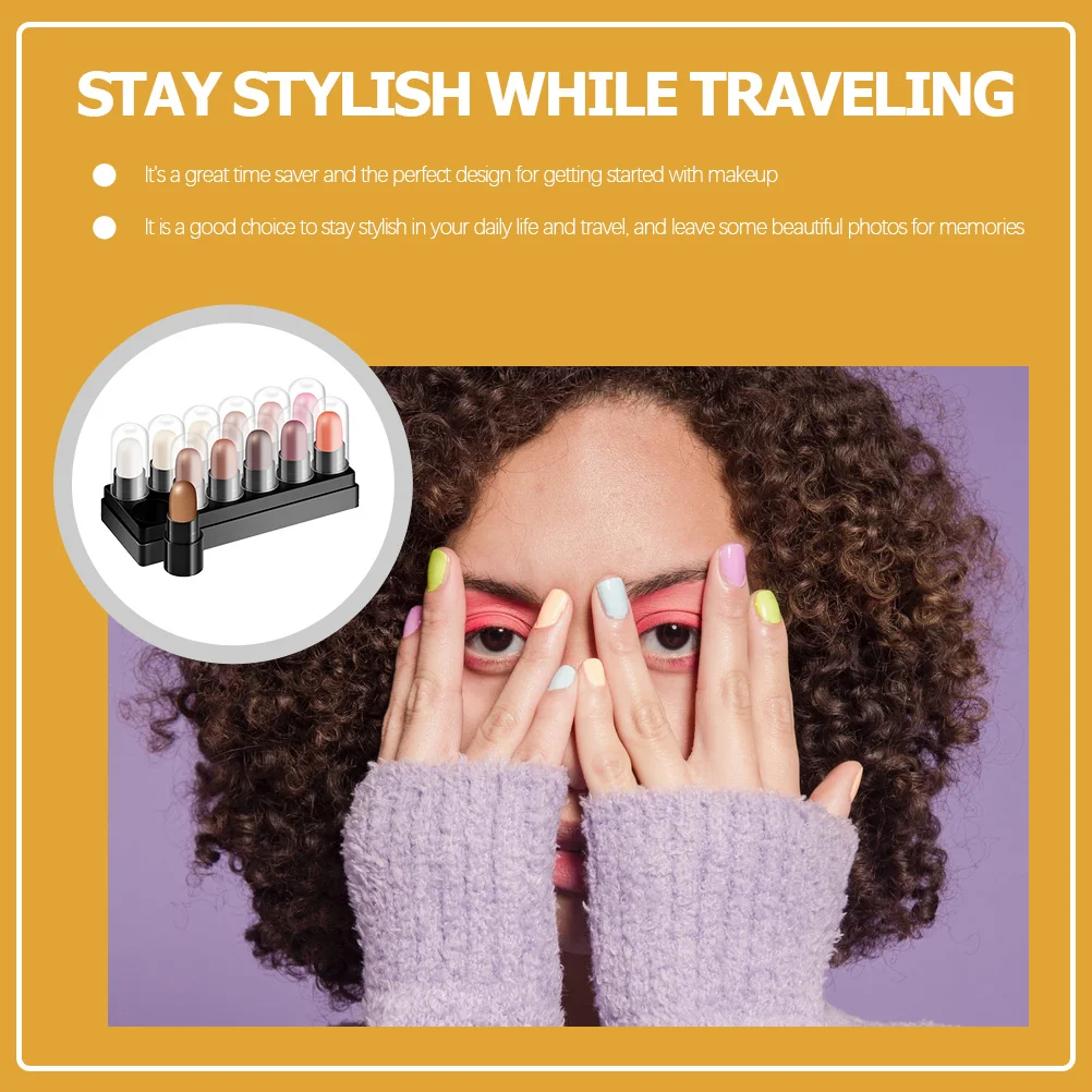 12 stuks waterdichte oogschaduwstick set crème oogmake-up potlood veegvast zweetbestendig liggende zijderups pen make-up