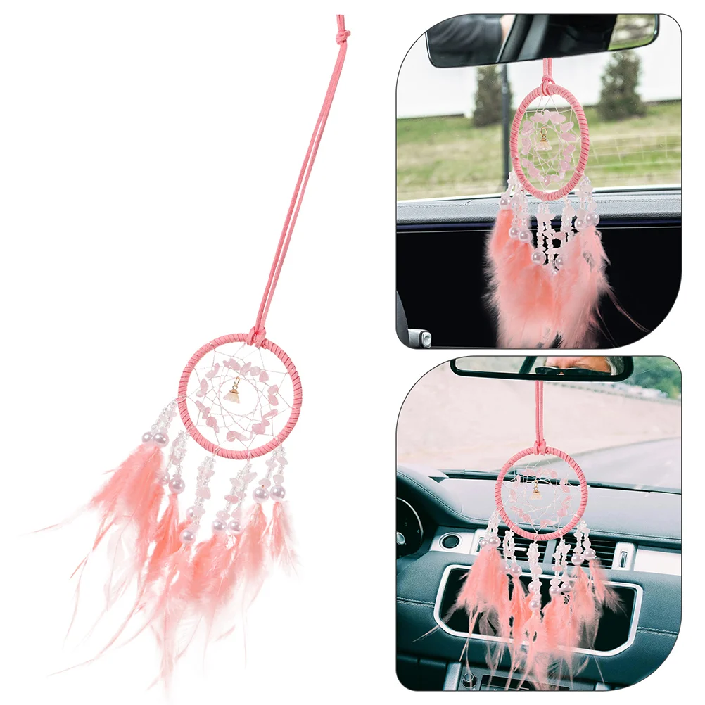 

2 Pcs Car Ornaments Interior Decor Mirror Accessories Hanging Charm Decorations Hoop Aesthetic