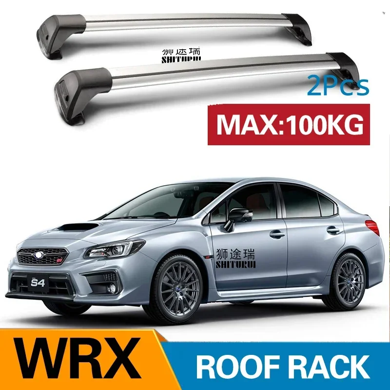 

SHITURUI For SUBARU WRX, 4-dr Sedan, 2008-2020 Serultra quiet truck roof bar car special aluminum alloy belt lock S4 STi Sp