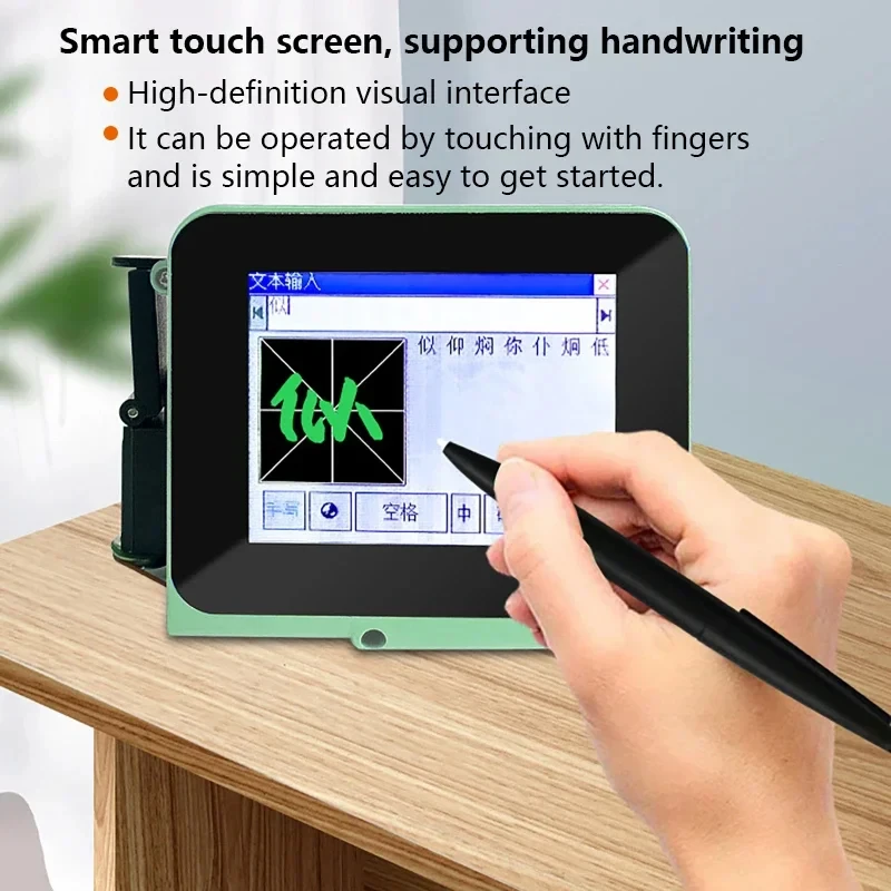 Printer Inkjet Mini Genggam 2-12.7mm untuk Teks QR Barcode Nomor Batch Logo Tanggal Label dengan Kartrid Tinta Hitam