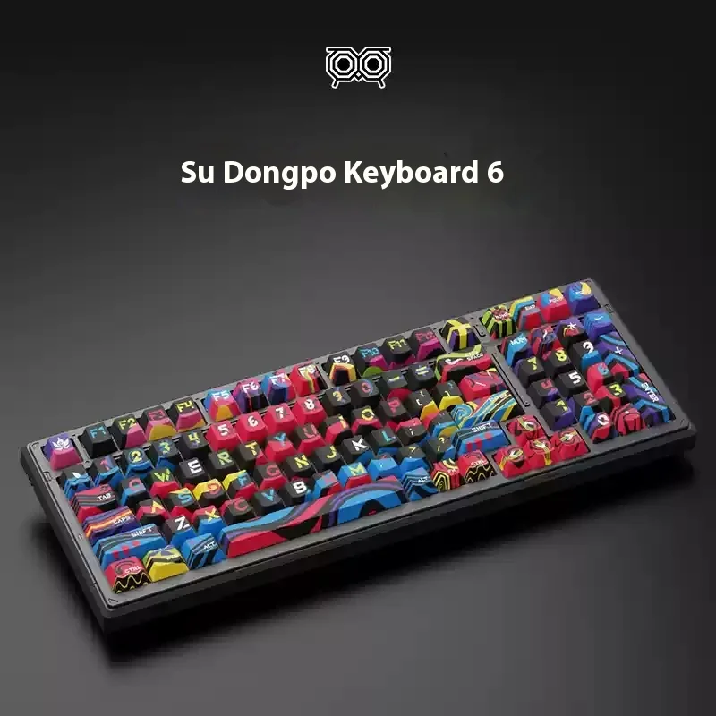 Su Dongpo Keyboard 6 Customization Of Mechanical Keyboard Tri Mode RGB Wireless Keyboard Game Office Keyboard