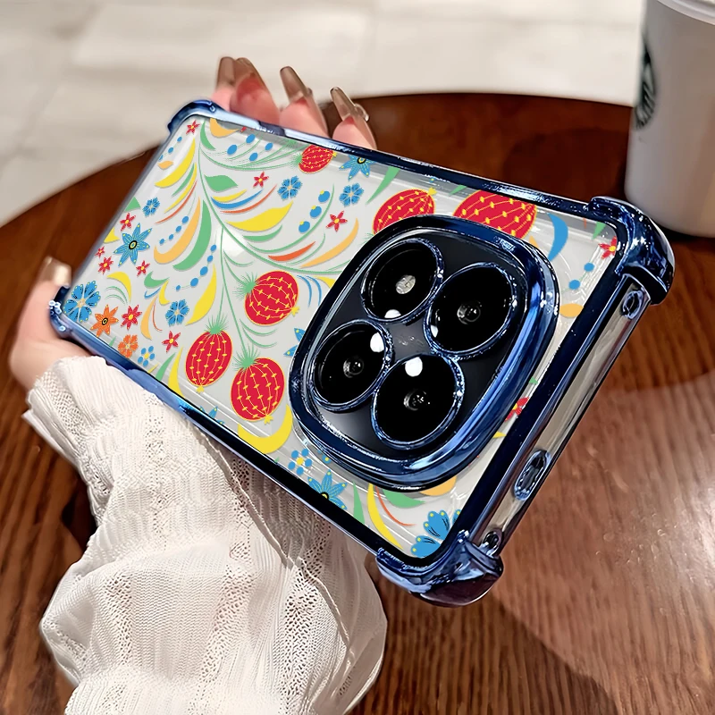 Clear Plating Phone Case For Vivo IQOO T1X 4G T1 5G Colorful Flowers Pattern Cover For Vivo Z10X U1X Shockproof Soft Fundas view 6