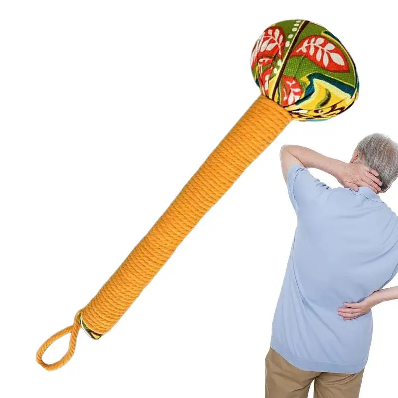 1pc Back Knock Massage Tool Wormwood Mugwort Herbal Medicine Filling Hammer Massager Fitness Stress Relax Body Health Care