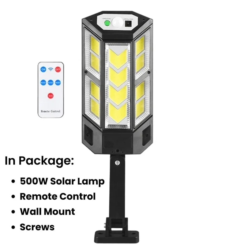 

LED Super Bright Outdoor Solar Lamp Waterproof 3 Lighting Modes Street Light Human Induction Motion Sensor Yard Wall Lights