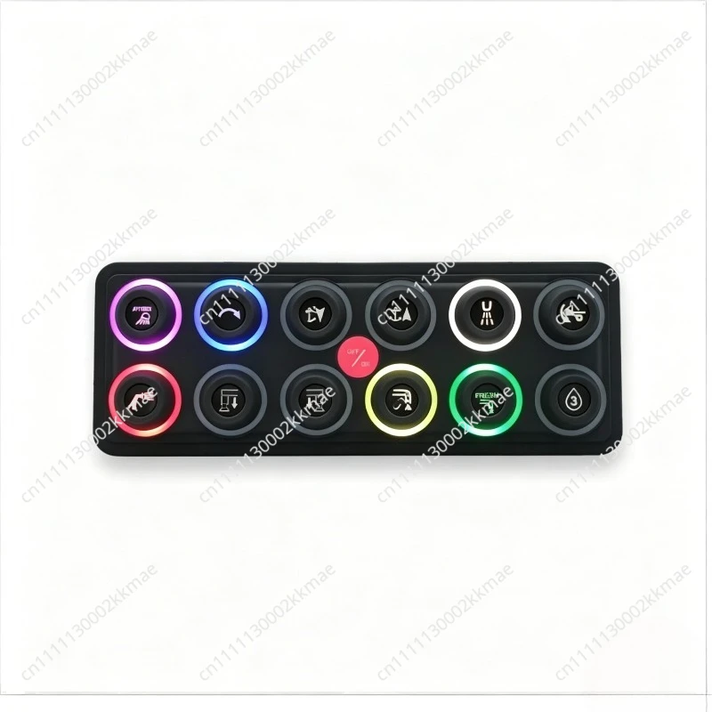 For The New 12V/24V 7-color Backlit LED Display Intelligent Control Panel ABS Material APP Remote Control Switch OT083-2
