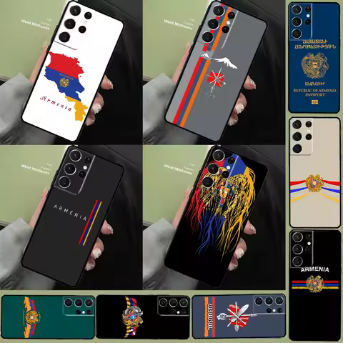 Armenia Armenians Flag Phone Case For Samsung Galaxy S25 Ultra S9 S10 S20 S21 S22 S23 S24 Plus S24 FE Bumper Cover