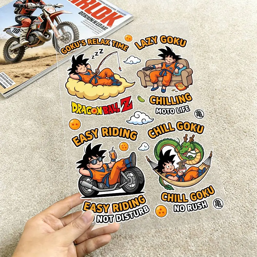 

Водонепроницаемые светоотражающие наклейки DRAGON BALL GOKU для мотоциклов и автомобилей, легко снимаемые