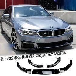 For Bmw 5 Series G30 G31 G38 520i 530i 540i M550i M Sport M Performance Front Bumper Lip Spoiler Front Lip Cover Guard 2017-2020