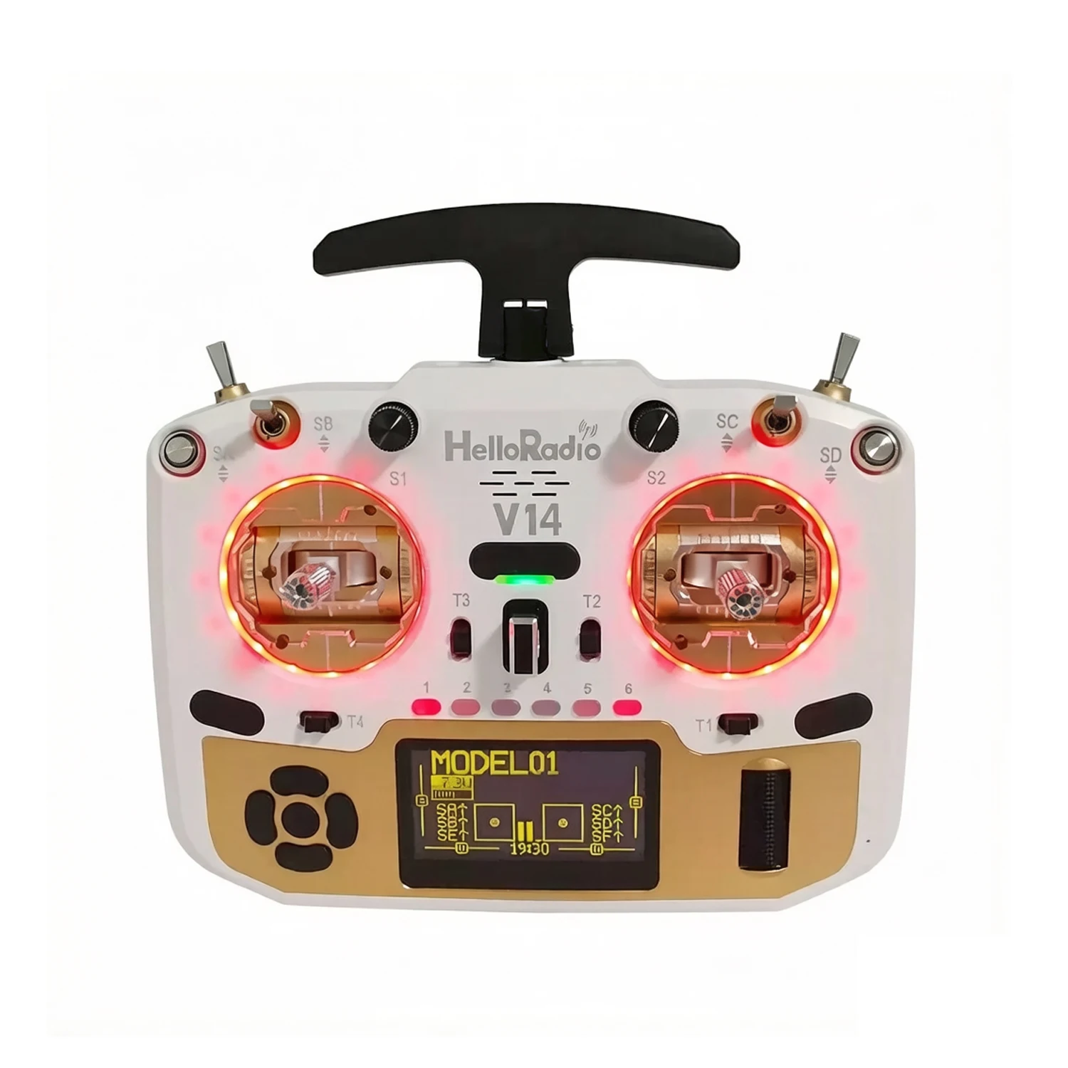 HelloRadio V14 PRO/MAX/MAX R9 Left Hand RC Transmitter 2.4GHz ELRS Open Source RC FPV Model Aircraft High Frequency Metal Rocker