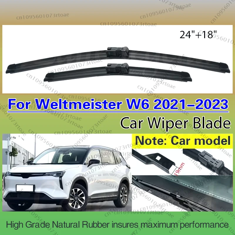 

Wiper Front Wiper Blades For Weltmeister W6 2021 2022 2023 Windshield Windscreen Front Window Rain Brush 24"+18" Car Accessories