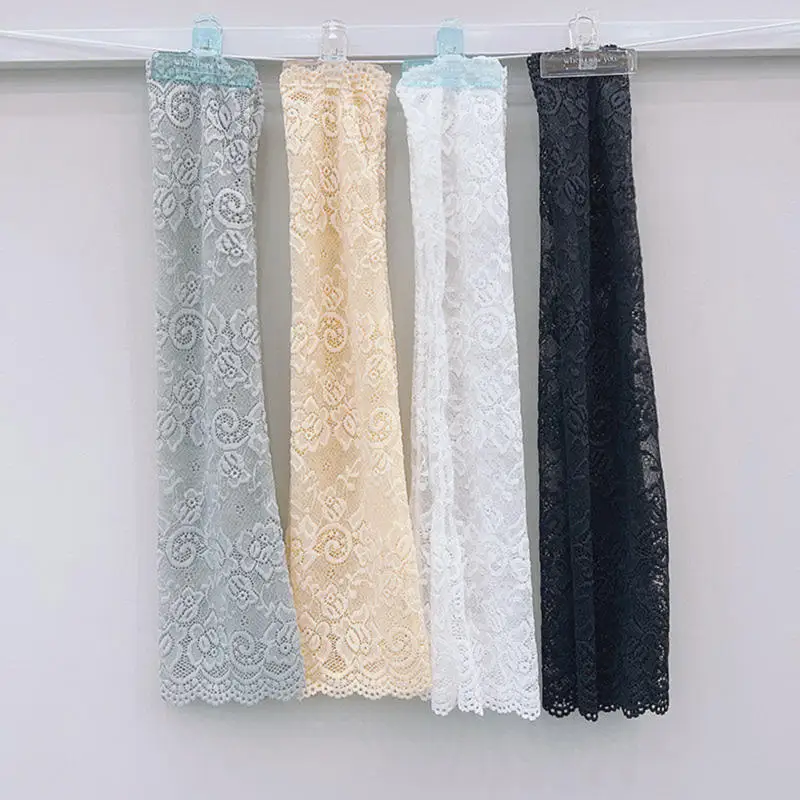 Women Lace Trimmed Arm Sleeves Summer Fall False Sleeve Cuffs Accessory For Ladies Fashionable Sun Protection Cover For Driving