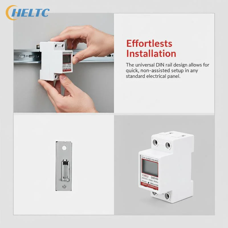 220V Single Phase Electric Energy Meter KWh Meter Submeter Electrical Sub Meter For Electric
