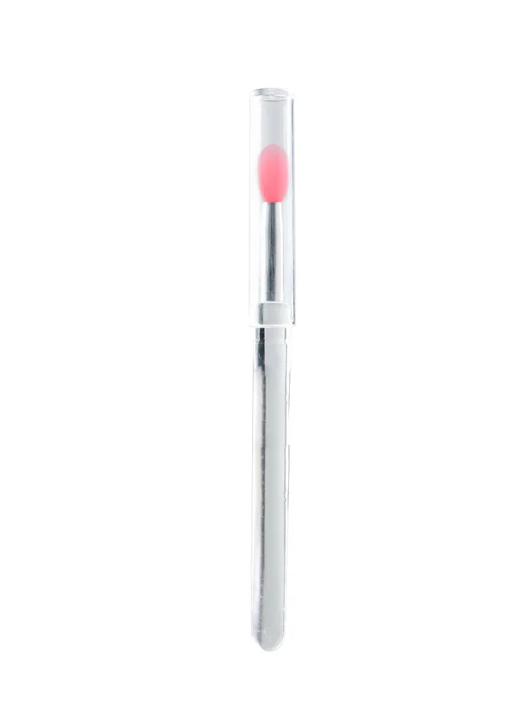 Pincel portátil para labios, bálsamo labial con cabeza de silicona suave multifuncional, aplicador de brillo labial, 2 piezas