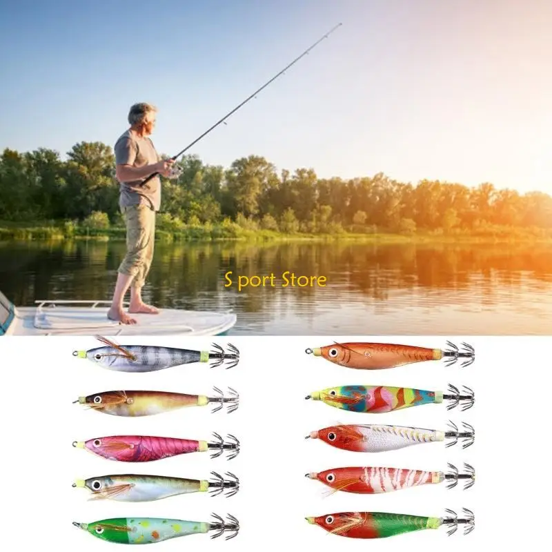 Cebos U2JB Cebos calamares Gláneo Gláneo para pesca agua salada Cebos artificiales