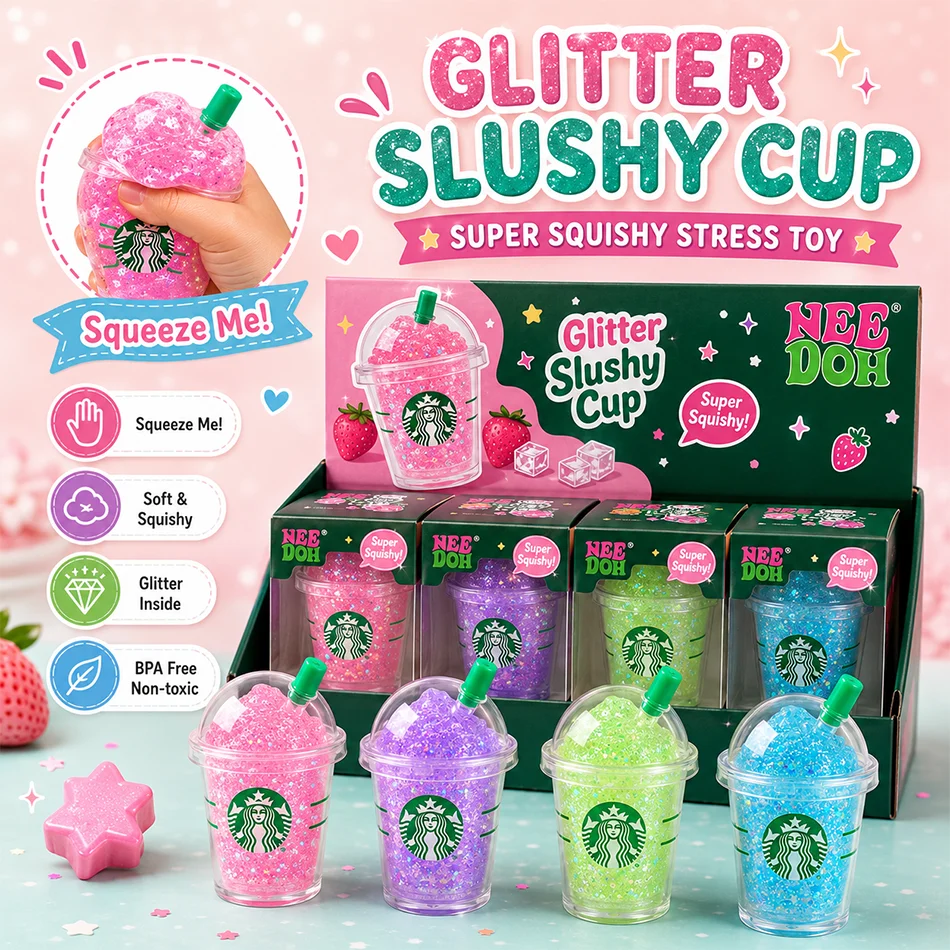 

Schylling NeeD Doh Bilnd Box Stress-relief drink cup Sensory Squeeze Toy Stress Relief Snowball for Focus ADHD Population
