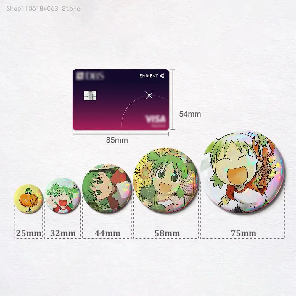 Y-Yotsuba K-Koiwai Badges 25 32 44 58 75 mm Round Cosplay Pin Bag Decor Fans Collect Friends Gifts Brooch Souvenir