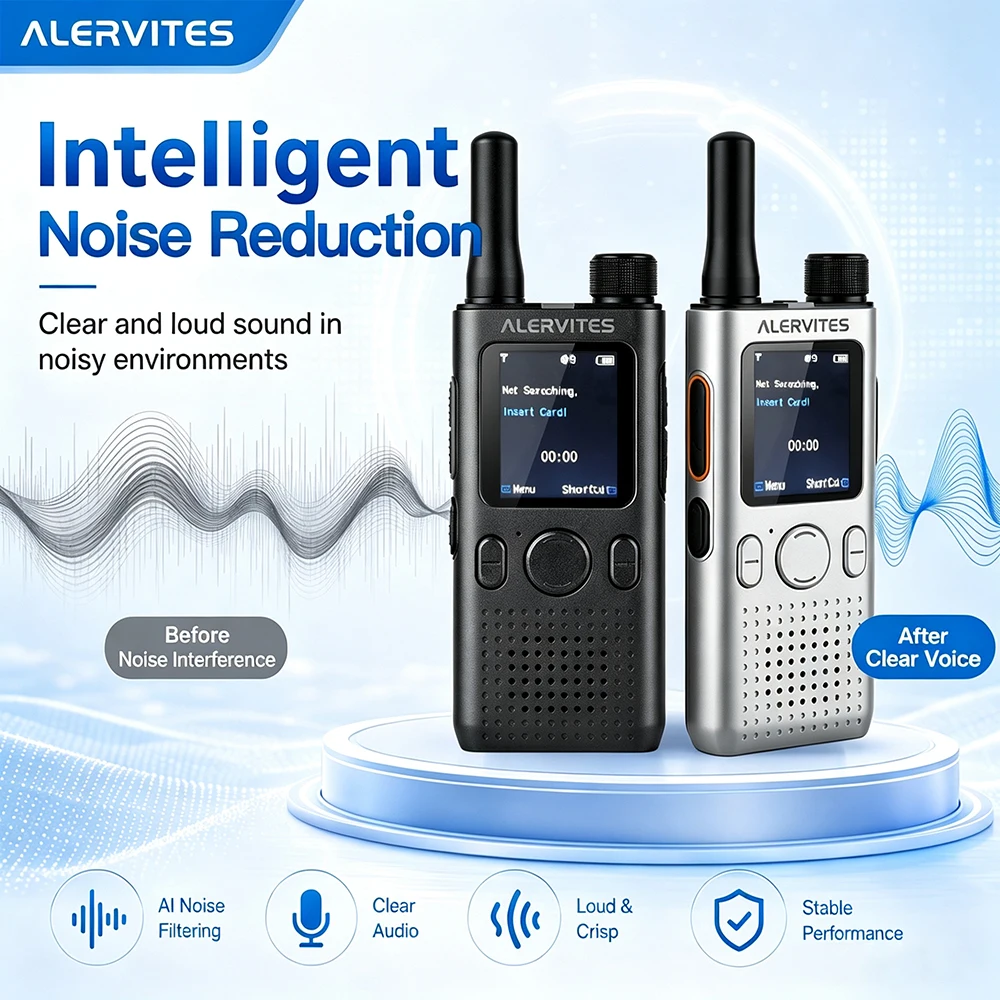 Baofeng AT1 POC walkie-talkie 4G wireless distance lifetime free LTE network global intercom portable LCD display hotel