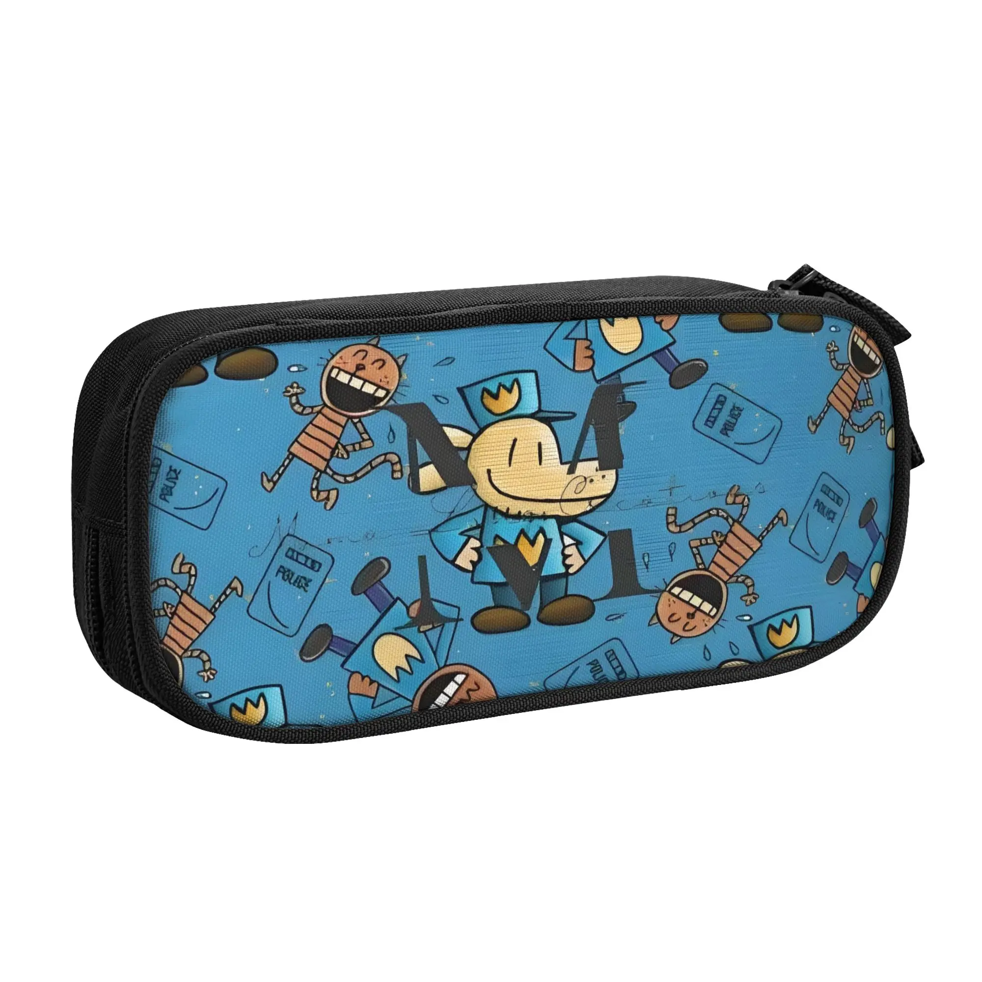 Funny Dog Man Manga  Pencil Cases for Boy Girl Large Capacity Cartoon Pen Box Bag Stationery
