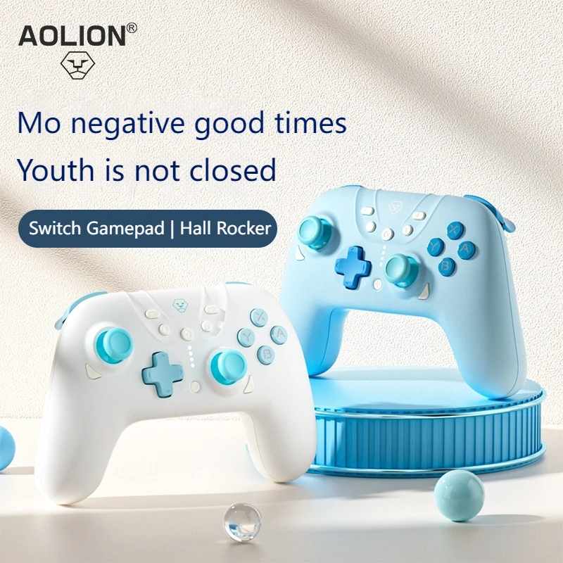 Aolion Youth Pro Gaming Controller Wireless Bluetooth Tri-Mode Hall Joystick Macro Program Steam Pc Switch Ns Special Gamepad