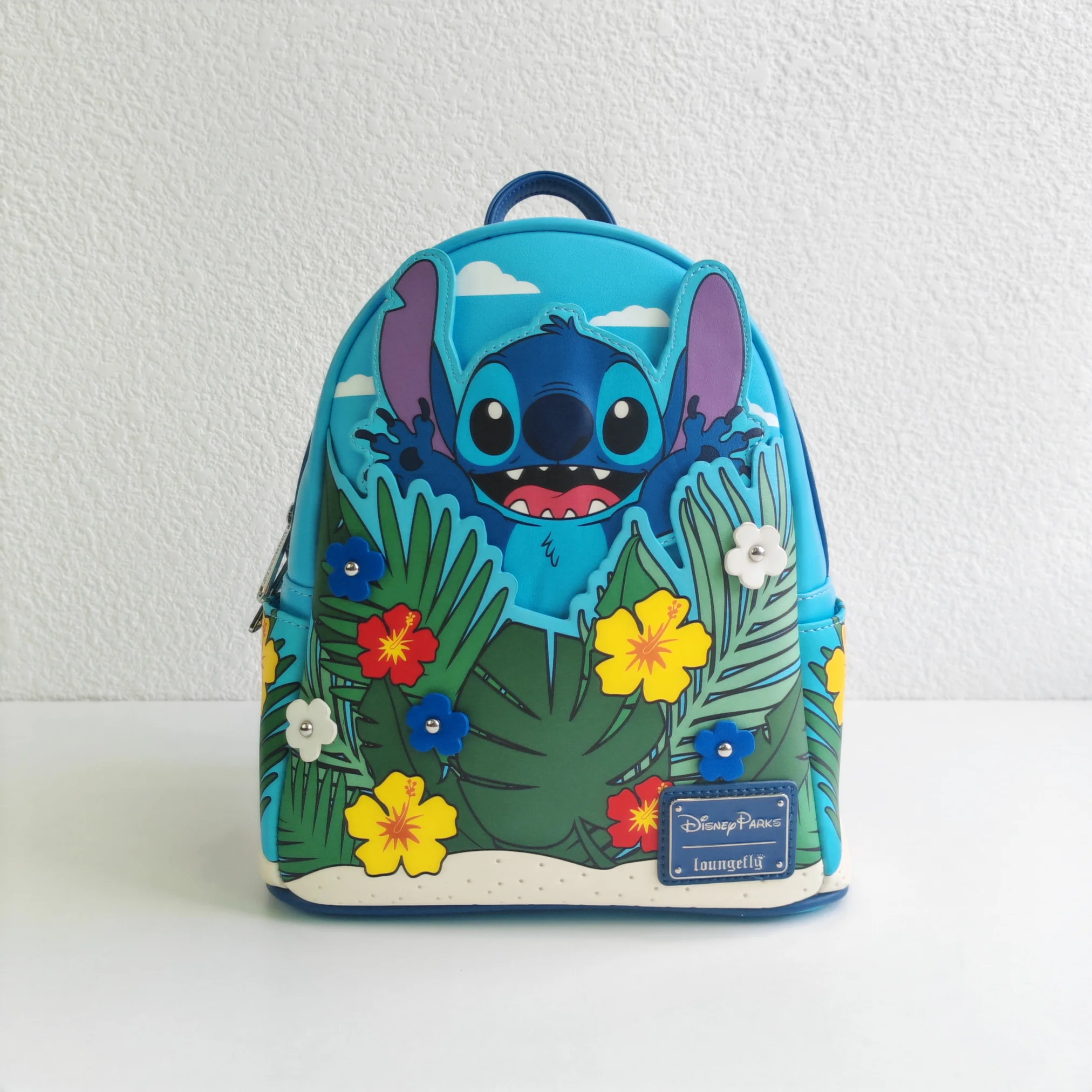 Original Disney Stitch Loungefly Backpack Cute Cartoon Embroidered Design Backpack Fresh And Casual Mini Backpack Women's Bag