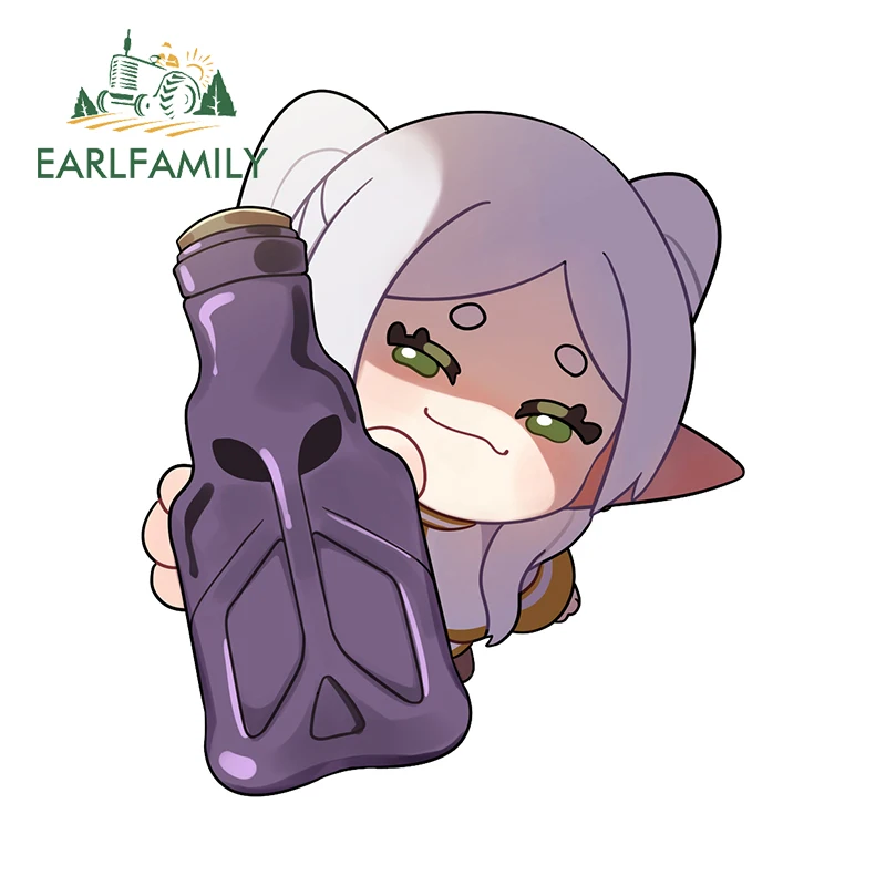 

EARLFAMILY 13 см x 11,1 см Frieren Chibi автомобильные наклейки Kwaii аниме девушка наклейка на бутылку интересные автомобильные аксессуары наклейка на доску для серфинга