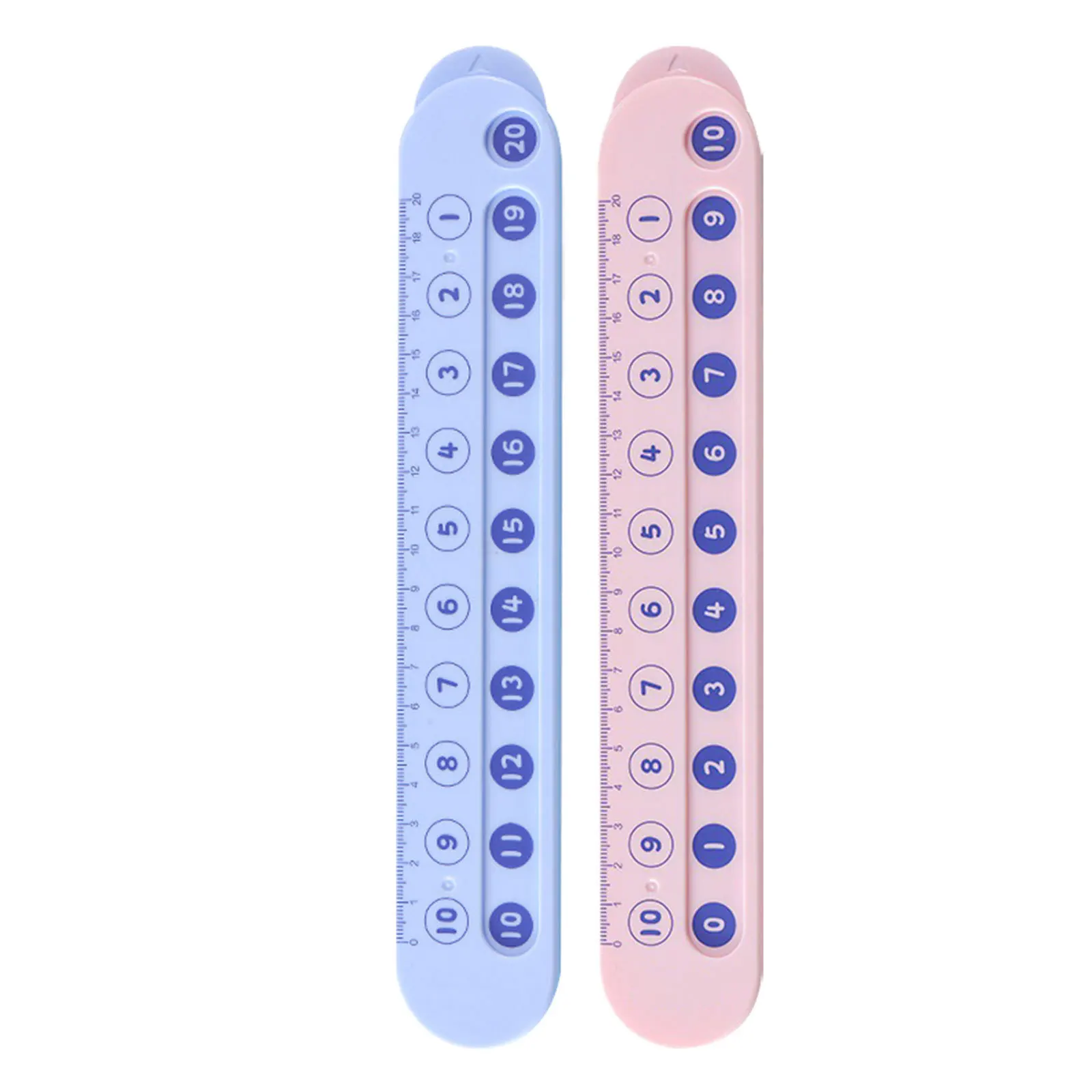 

2Pcs Classroom Math Ruler Pink Arithmetic Teaching Tool Kids Learning Aid Addition Subtraction Practice Educational Math