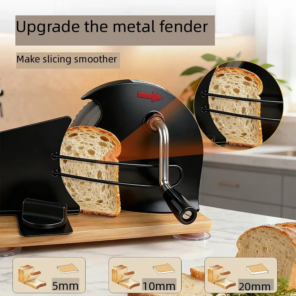 Manual Bread Slicer with Adjustable Thickness, Bakery Supplies Toast Slicer for Homemade Bread and Loaves