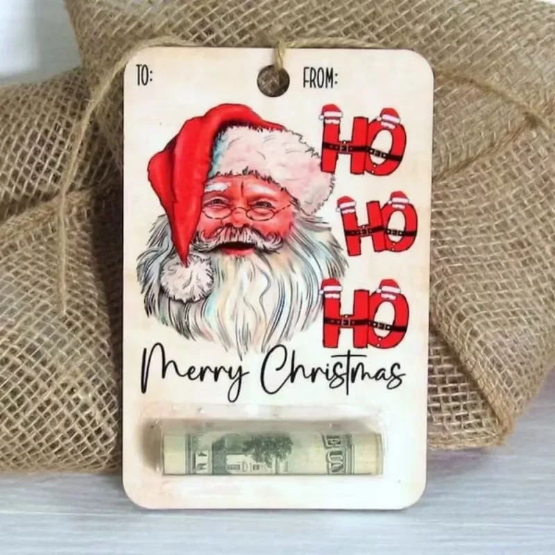 Christmas Money Holders Gift Creative Christmas Tree Pendants Unique Red Envelope Card Voucher Holder Xmas Gifts