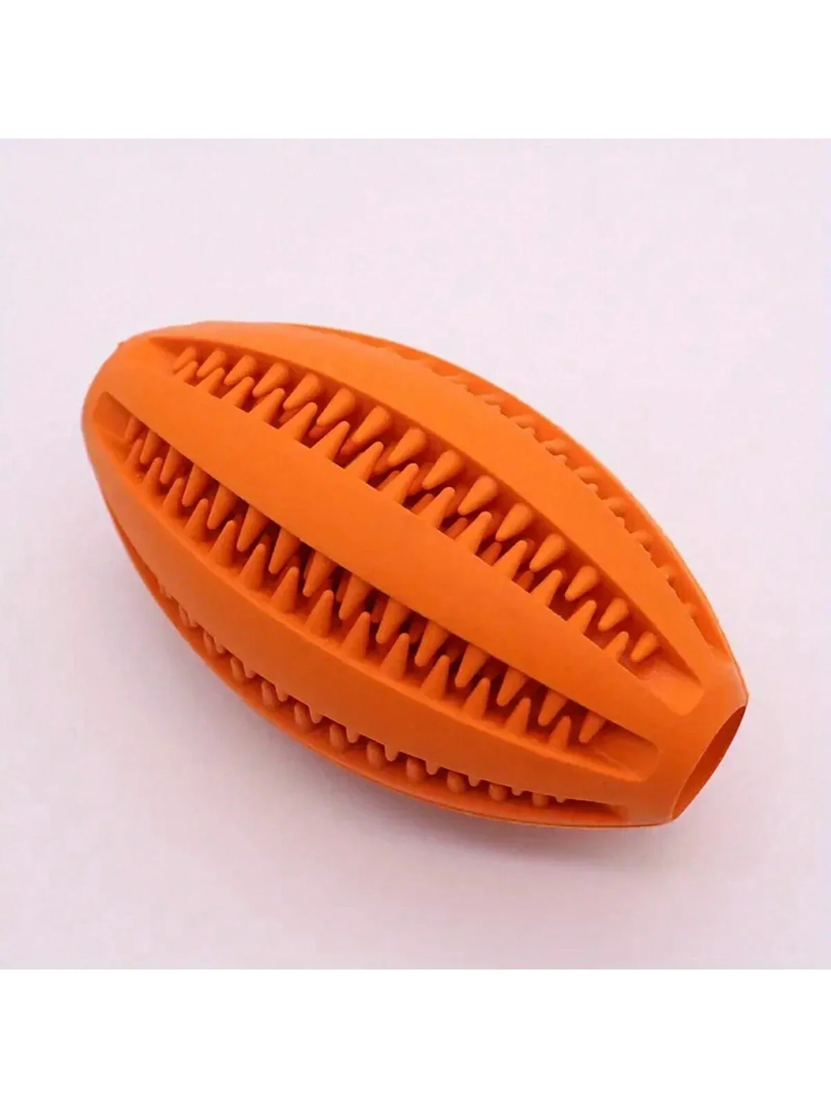 

Rugby Shape Durable Dog Molar Chew Toy with Food Leaking Ball