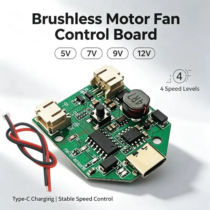 Multi Voltage Boost Converter Board 3.7V to 5V 7V 9V 12V 1 Set Fan Motor Speed Controller for DIY Fan Modification
