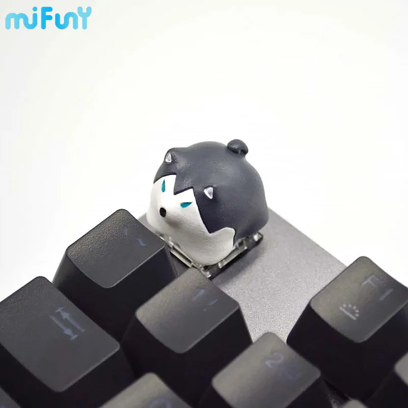 Cute Puppy Keycap Animal Artisan Point KeyCaps Resin Personality Original Husky Cartoon Mechanical Keyboard Accessories Gift