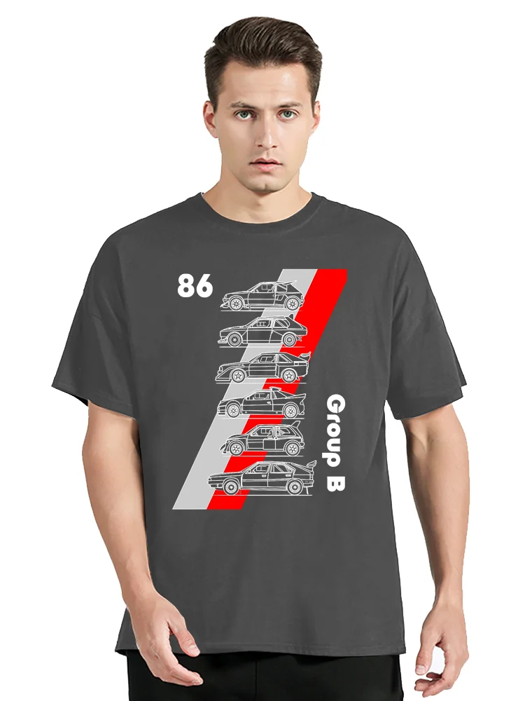 86 Group B Legends Rally Cars T-shirt Funny Men's Clothing Hip Hop Tshirt Summer Fashion Casual Streetwear Tops Cotton T Shirt