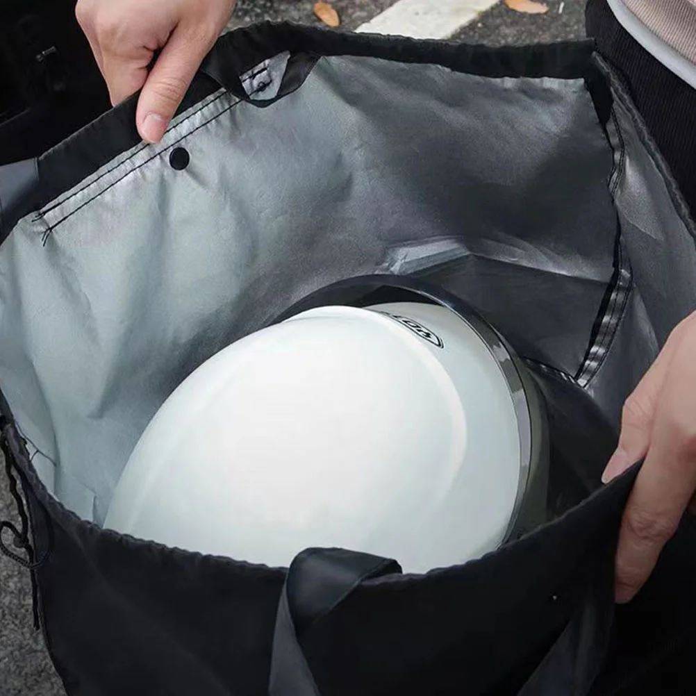 2 buah tas penyimpanan sepeda motor desain tali serut ringan portabel untuk pembawa olahraga perjalanan bersepeda