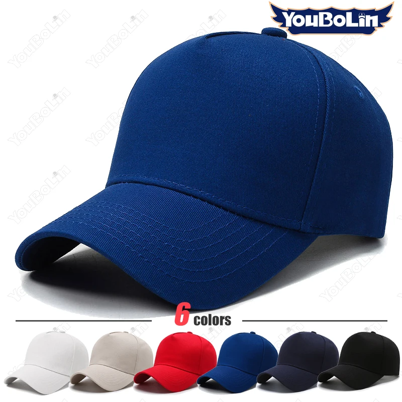 Plain Basic Curved Brim Baseball Cap Everyday Essential Hat for Men Women Soft Cotton Blend Adjustable Buckle Closure