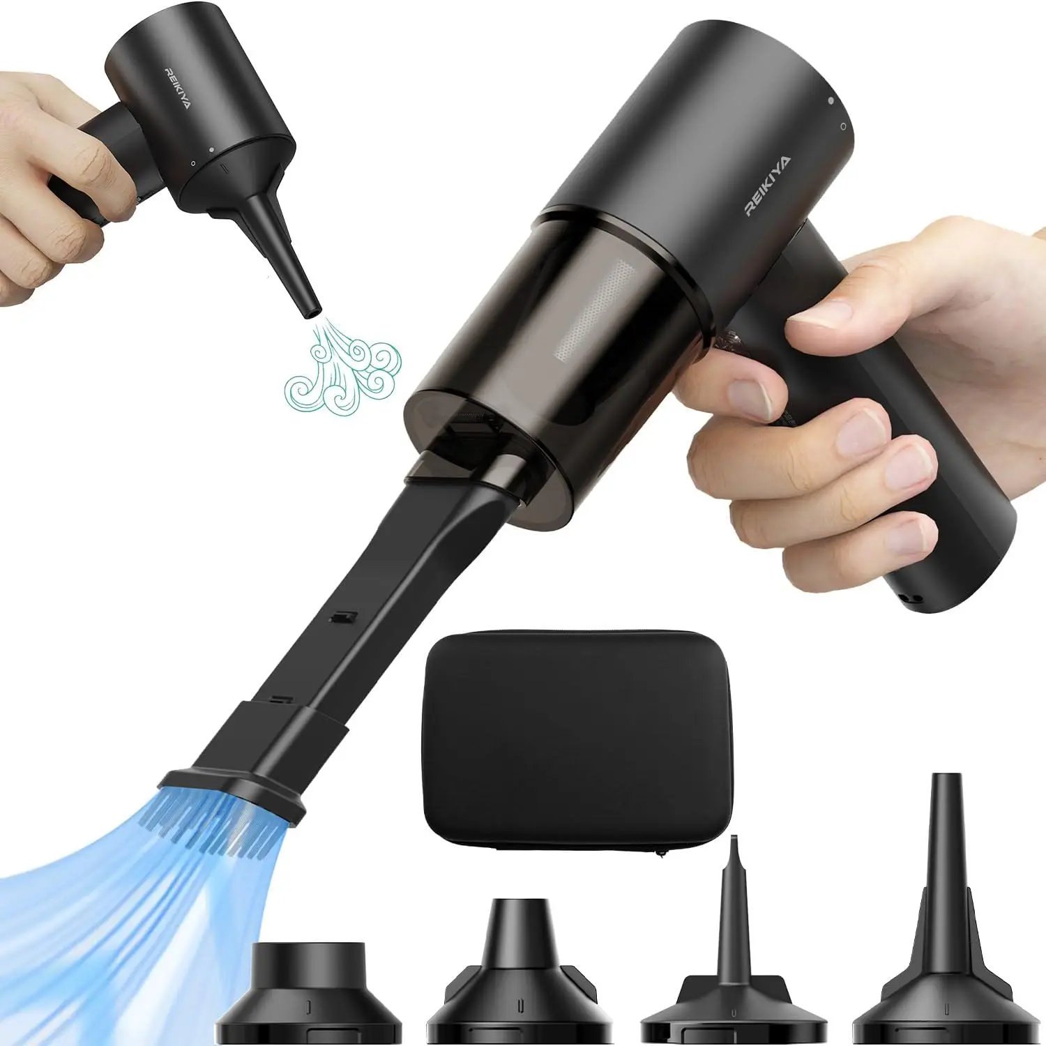 

Беспроводной ручной автомобильный очиститель 13700PA, портативная воздушная тряпка 3-в-1 для автомобиля и дома