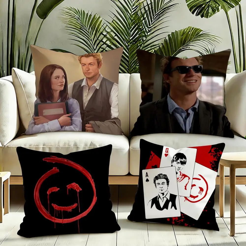 Capa de Almofada Reversível de Pelúcia TV The M-Mentalist, Macia e Fofa, Decoração para Casa, Sofá e Quarto