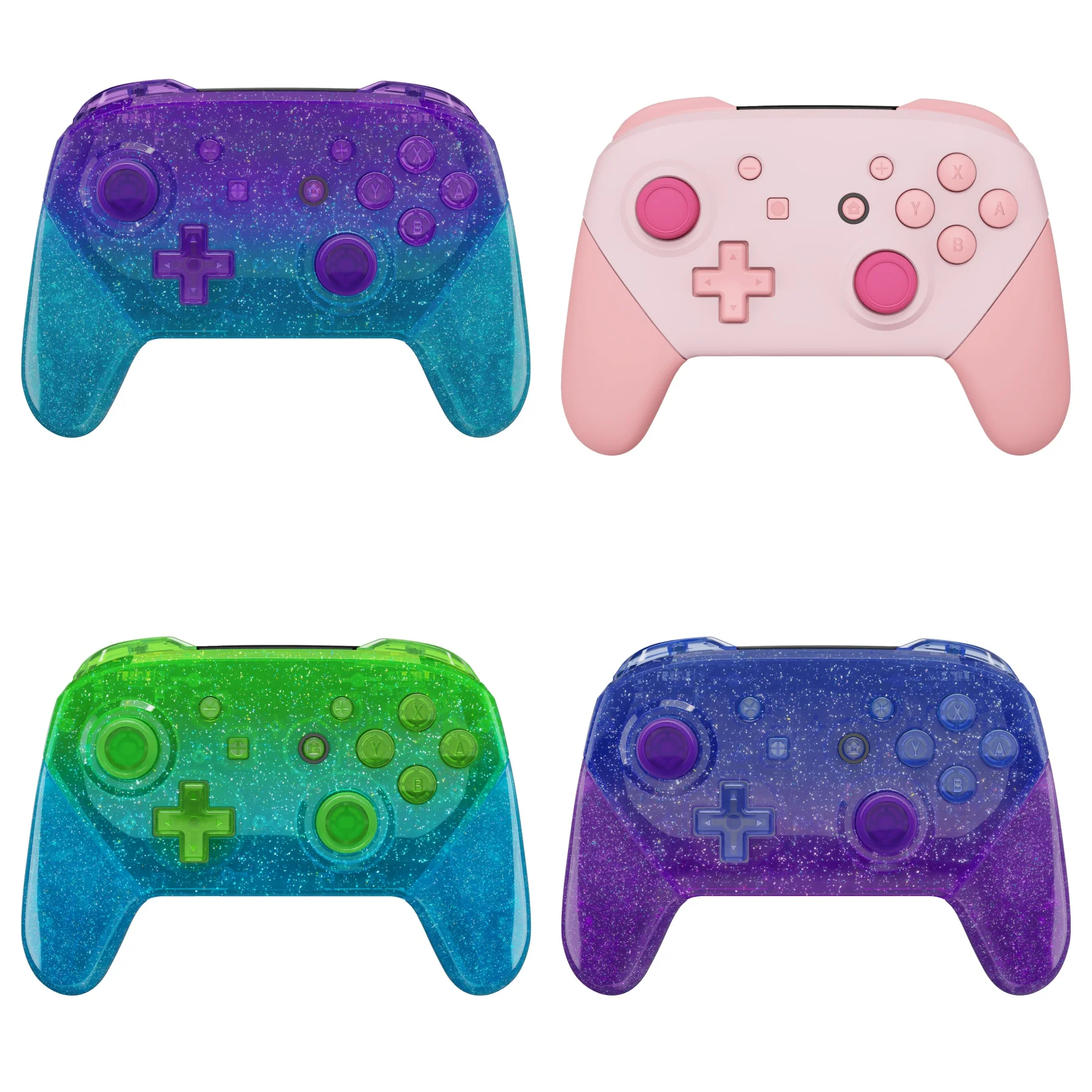 

eXtremeRate DIY Replacement Faceplate Backplate Handles Grip Housing Shell for NS Switch Pro Controller Single & Gradient Series
