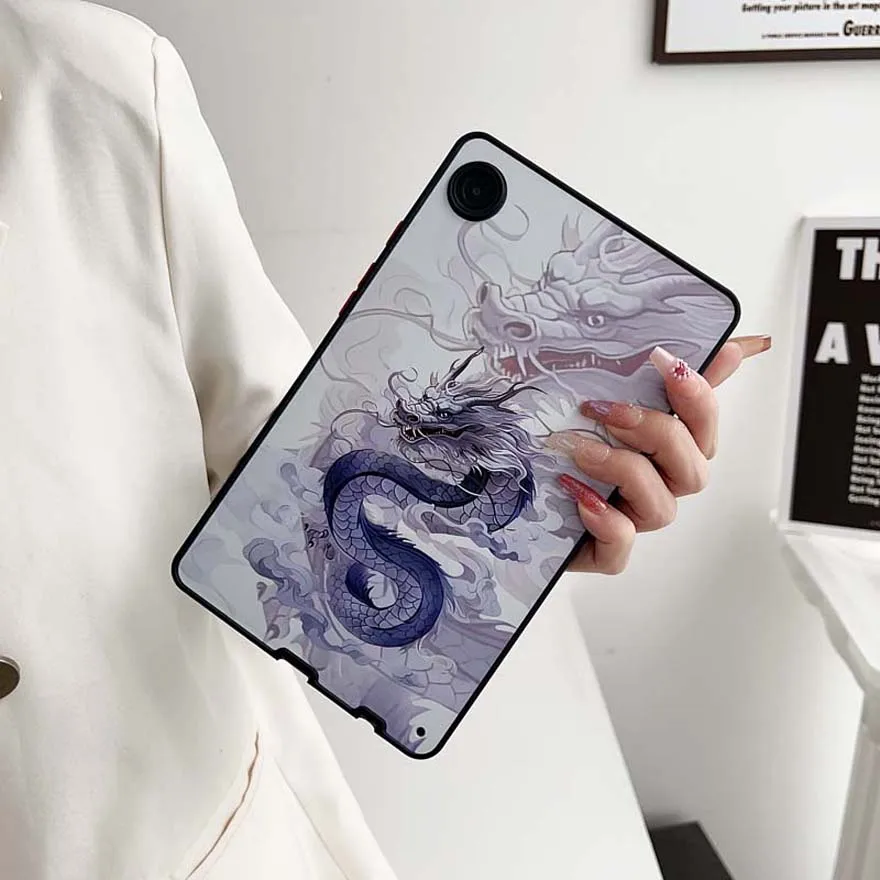 For Samsung Galaxy Tab A9 Case 8.7 inch Chinese Loong Dragon Matte Cover for Galaxy Tab S6 A7 Lite A8 A7 A8.0 2019 Funda Capa