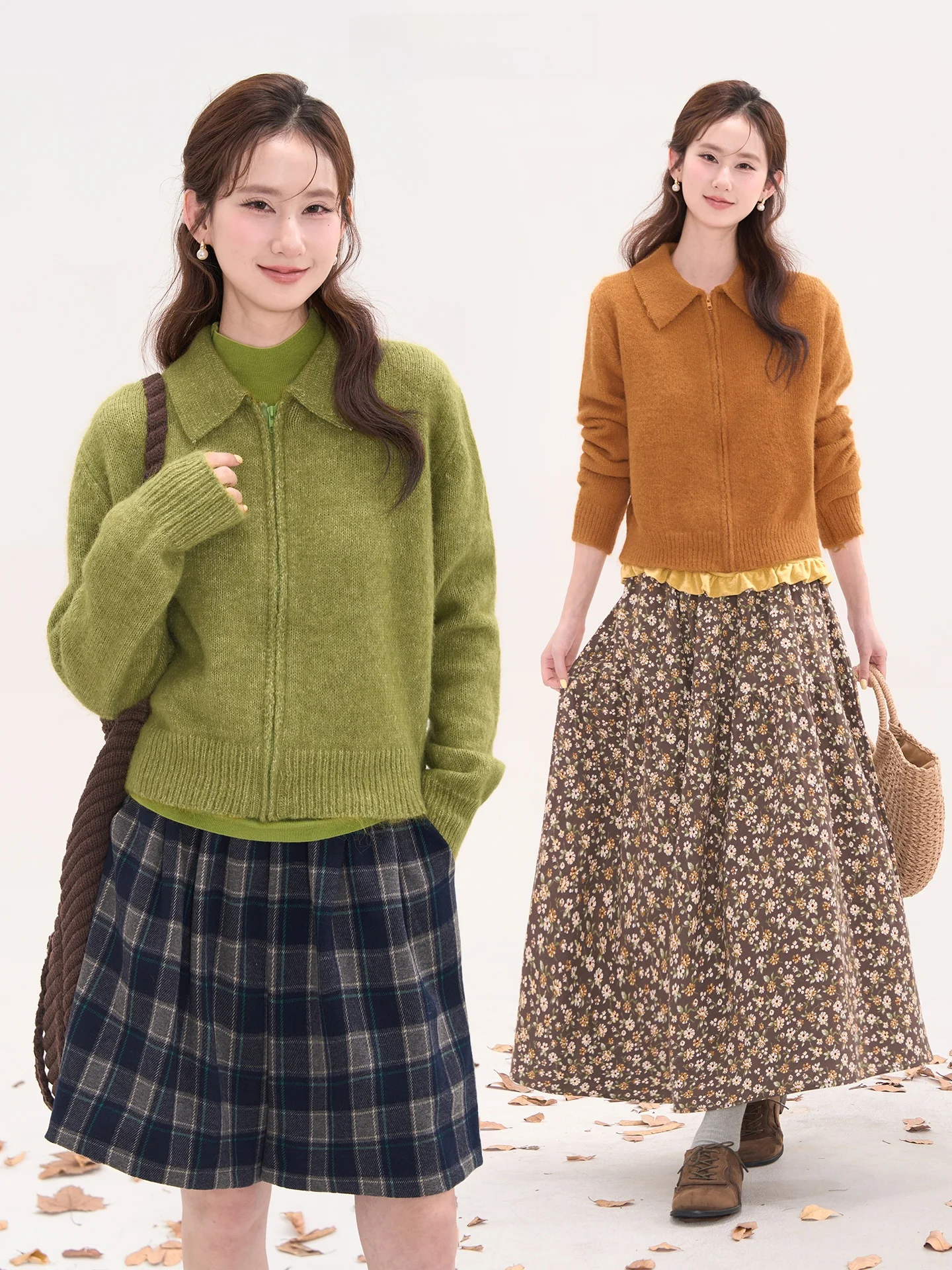 

Женский утепленный свитер Heme 8 из шерстяной смеси на молнии с воротником-стойкой в корейском стиле, осенне-зимняя верхняя одежда