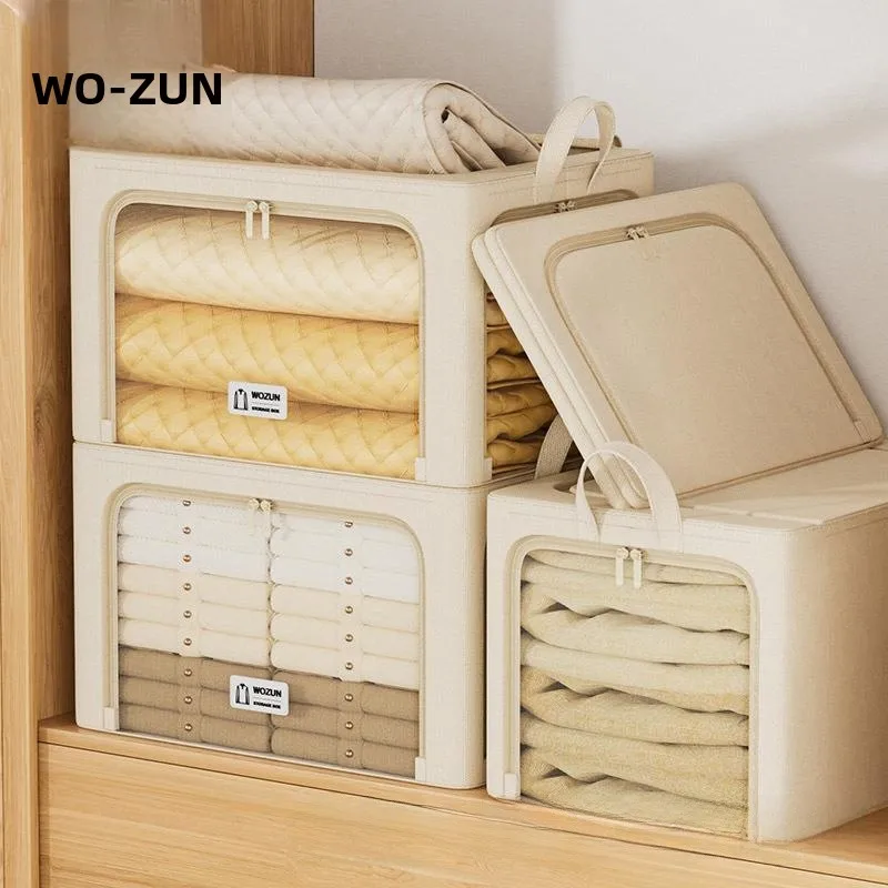 

Closet Clothes Storage Box Fabric Pants Underwear Organizer Household Storage Box Double Door Opening Home Organization Bin