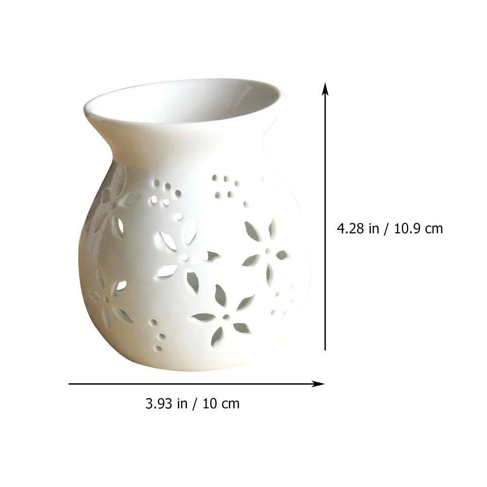 

Hollow Flower Ceramic Incense Burner Aroma Stove Household Aroma Censer Desktop Decoration Creative Home Ornament