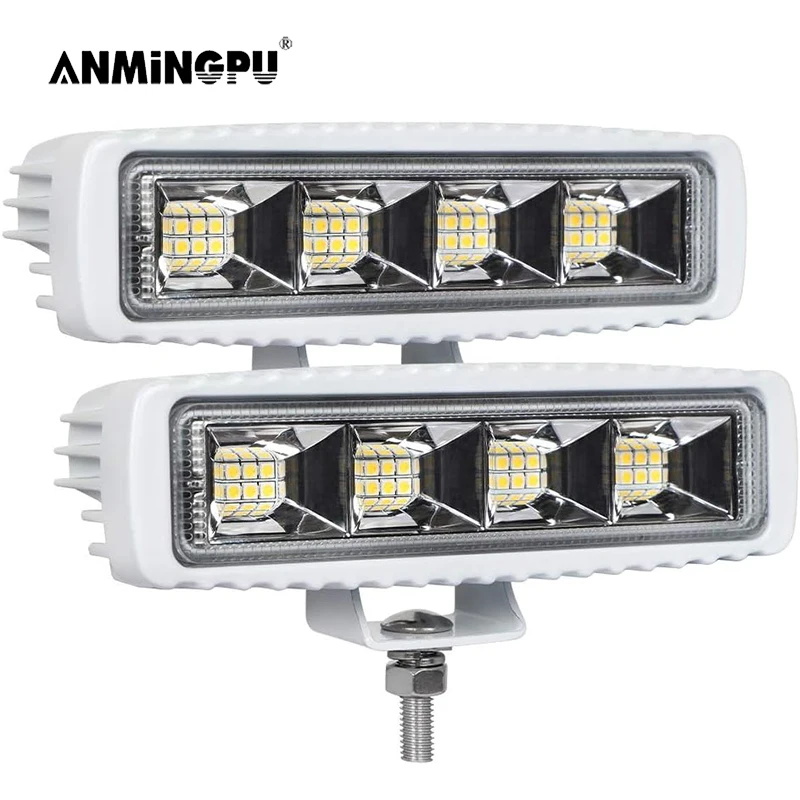 ANMINGPU listwa LED światło robocze samochodu 72W 4x4 24 LED pręt roboczy Offroad SUV ATV ciągnik siodłowy koparka 12V 24V led belka Combo