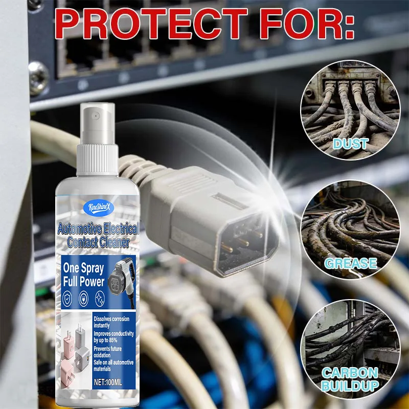 Automotive Electrical Contact Cleaner Fast-Drying Electronic Cleaner Aerosol Spray Heavy Duty Industrial Equipment Degreaser - view 2