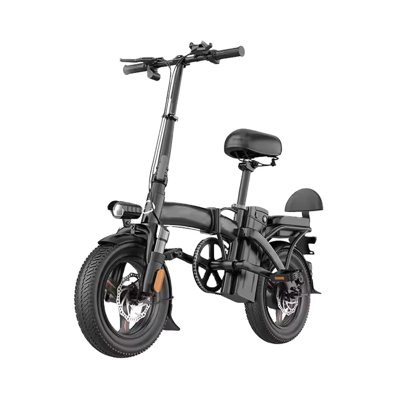 Hot Selling 14 Inch Portable Folding Electric Bicycle 350W 48V Lithium E-Bike For Adult Daily Commute
