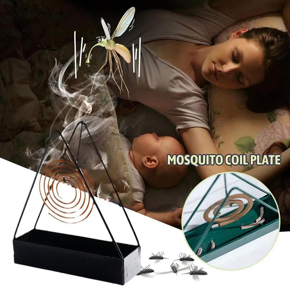 Wrought Iron Mosquito Coil Holder Triangular Shape Mosquito Repellent Incense Rack Anti-scald Mosquito Coil Holder