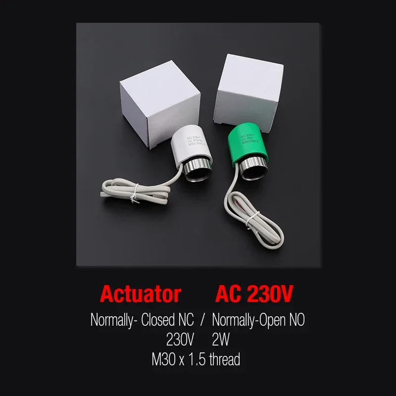 Thermal Actuator NC 230V for Underfloor Heating Manifold Normally Closed / Open Electric