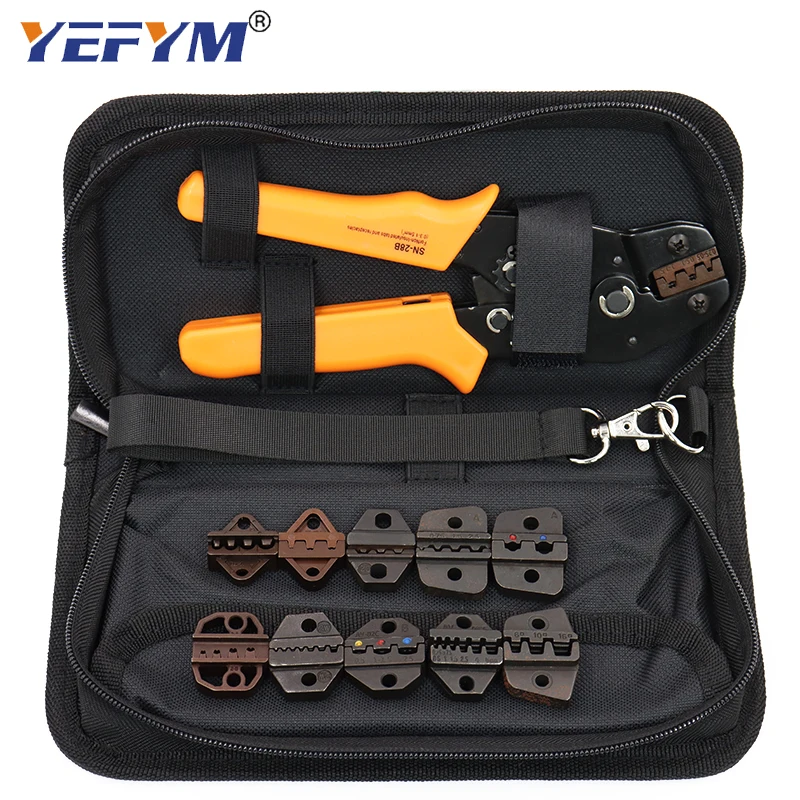 SN-28B Crimping Pliers 10 Jaws for TAB 2.8 4.8 6.3/C3 XH2.54 3.96 2510/Tube/Non Insulation Terminals Electrical Clamp Kit Tools