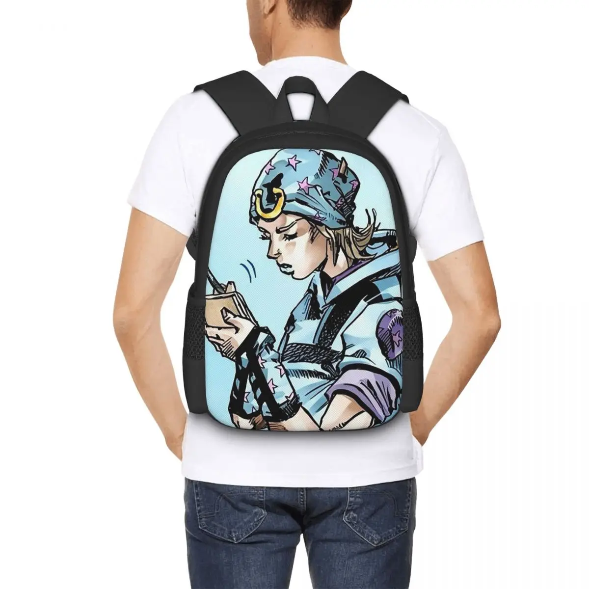 Anime Johnny Joestar JoJo's Bizarre Adventure Backpack Hot Sale Daypack BookBag School Bag Shoulder Bags for Men Women